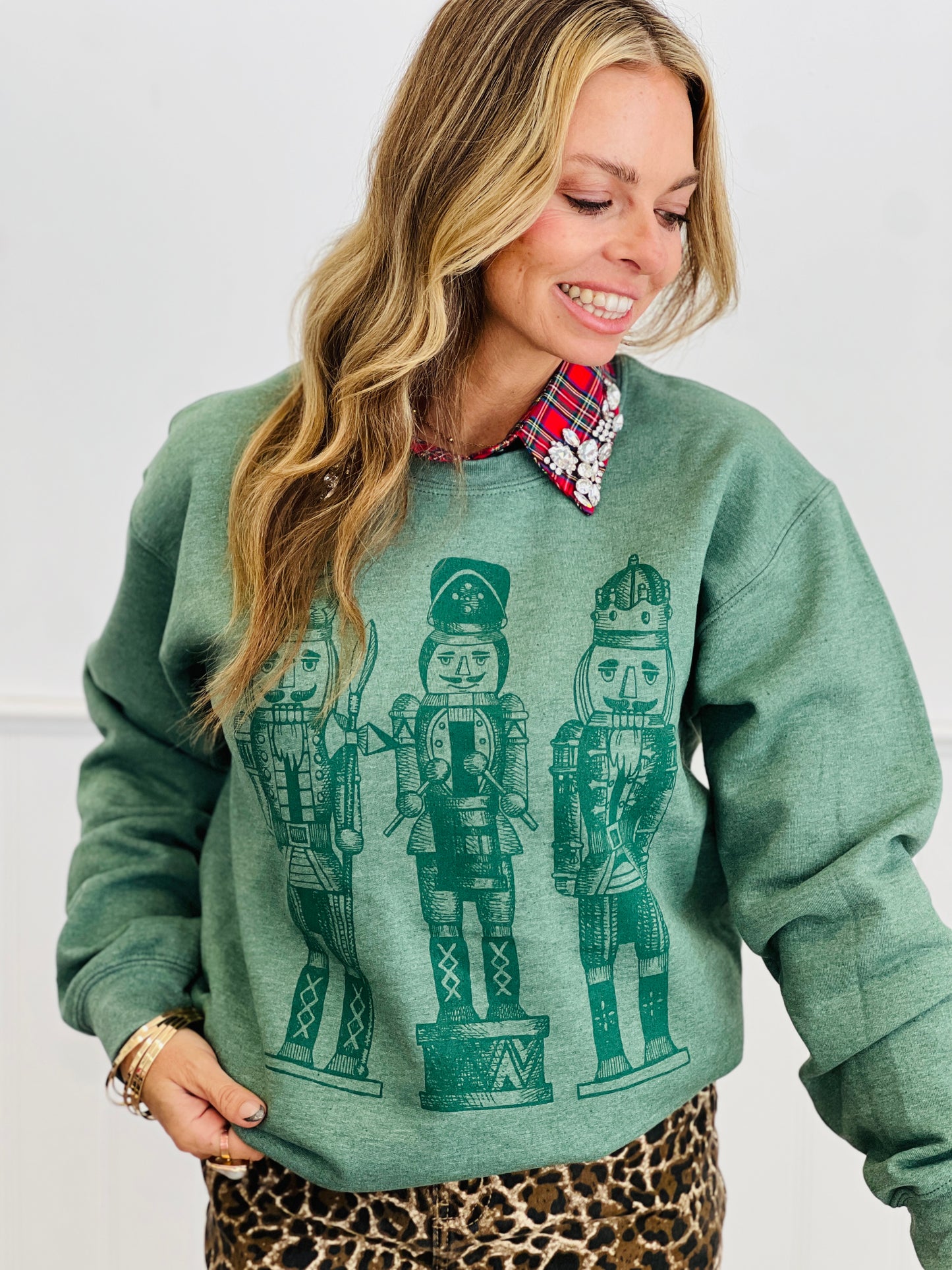 Forest Monochrome Nutcracker Sweatshirt (Reg. and Plus)