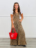 Taupe Leopard Wide Leg Overalls (Reg & Plus)