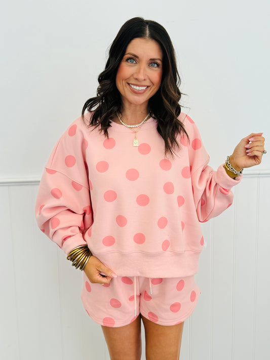 Blush Polka Dot Sweatshirt (Reg.)