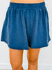 Navy Slub Cotton Jersey Shorts & Tee Set (Reg.)