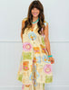 Vanilla Printed V-Neck Duster Top & Pants Set (Reg. and Plus)