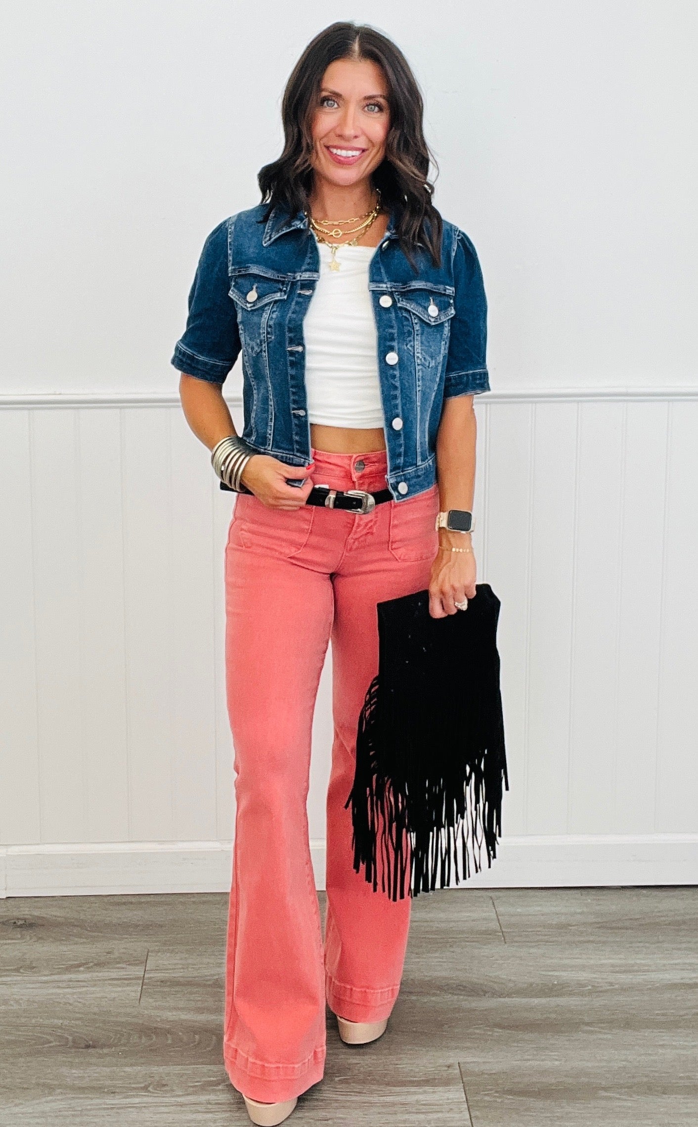 Peach Blossom Bell Bottom Pants (Reg & Plus)