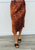 Brown/Rust Bambi Satin Midi Skirt (Reg.)