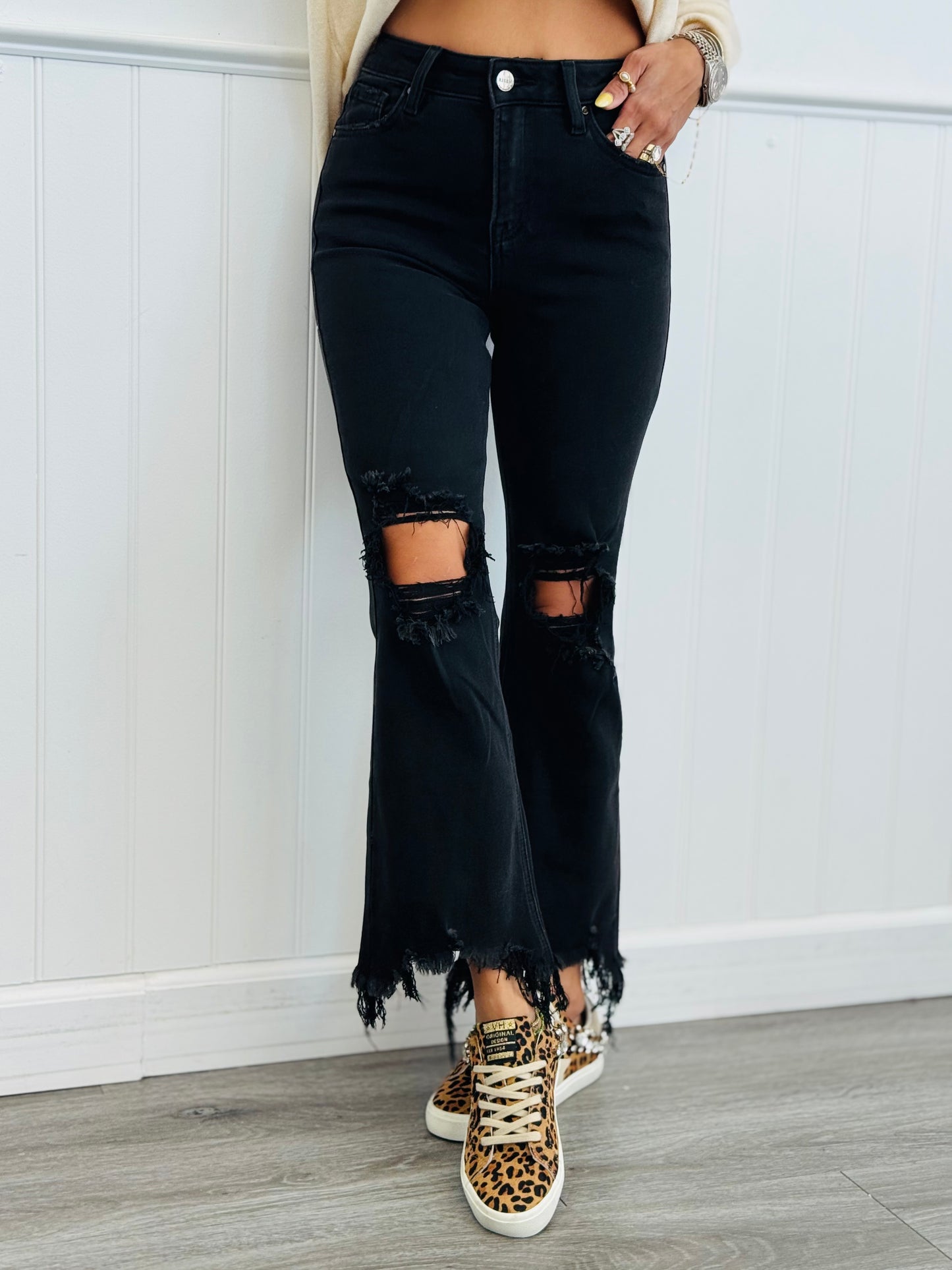 Risen Black Ready For Anything Crop Jeans (Reg & Plus)