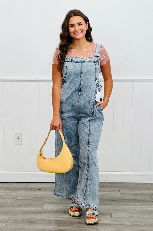 Denim Adjustable Straps Jumpsuit (Reg & Plus)