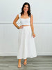 White Eyelet Bubble Hem Maxi Skirt (Reg.)