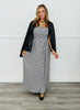 Black/White Gingham Sleeveless Maxi Dress (Reg.)