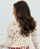Beige Multi Flying Ducks Mesh Blouse (Reg & Plus)