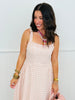 Pink Check It Out Convertible Straps Midi Dress (Reg.)