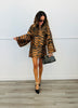 Tiger Print Flare Sleeve Top (Reg.)
