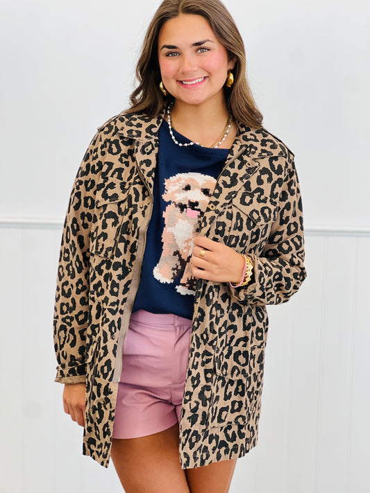 Mocha Leopard Utility Jacket (Reg.)