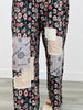 POL Black Multi Floral Print Overalls (Reg.)