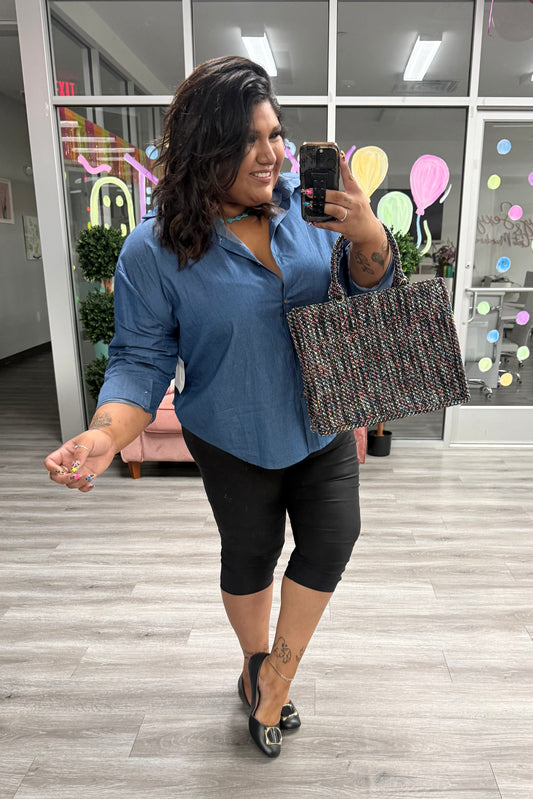 Black Stretch Capri Pants (Plus)