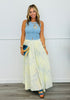 Lt. Blue Sleeveless Button Down Sweater Top (Reg.)