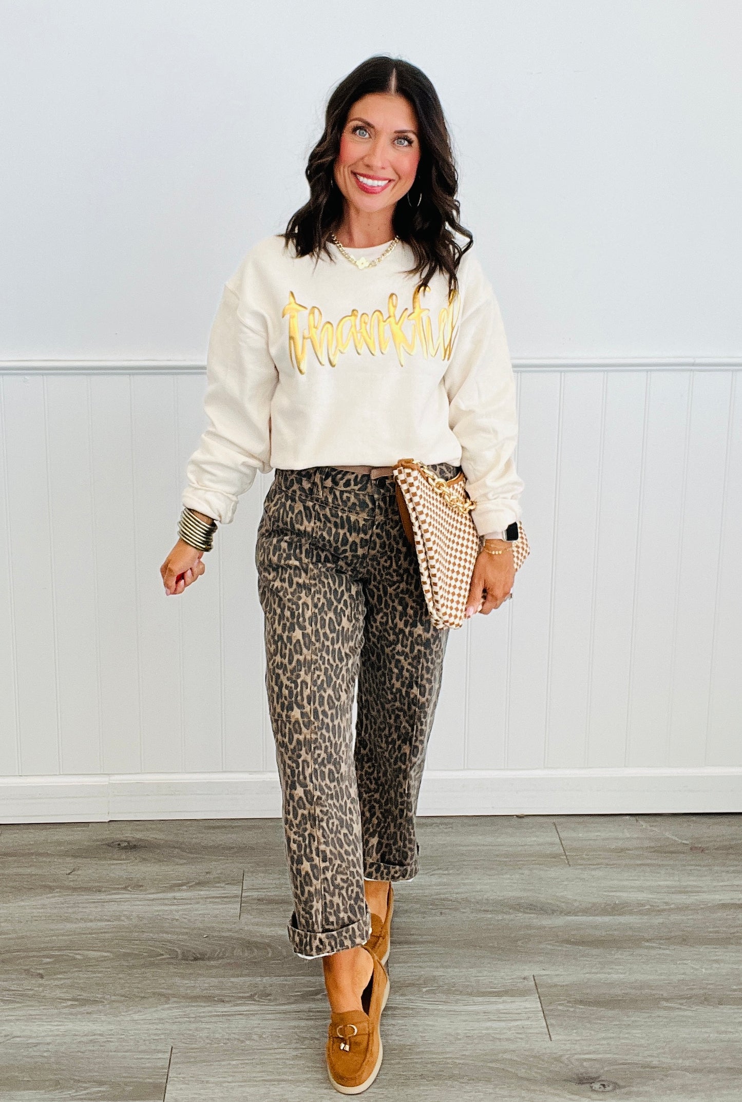 Natural Thankful Sweatshirt (Reg. and Plus)