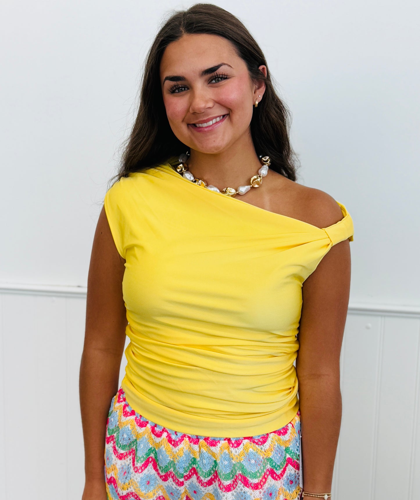 Double Layer Off Shoulder Blouse (Reg.)- 2 Colors