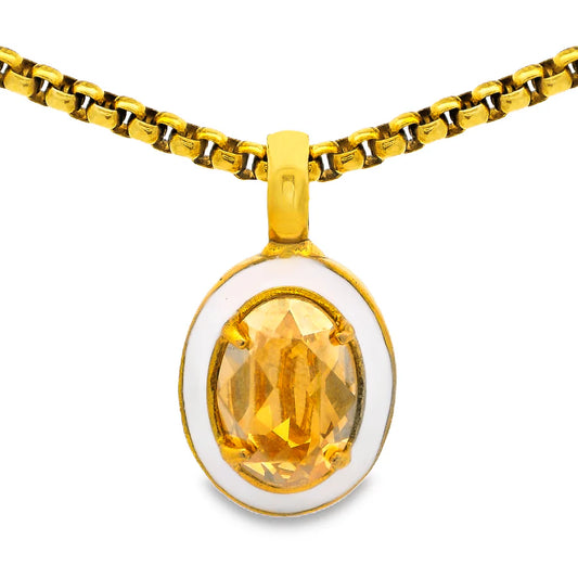 TOVA - Dakota Pendant Necklace - White