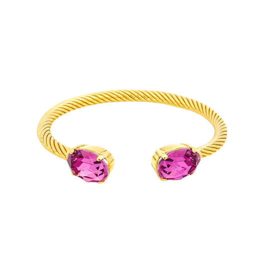 TOVA - Charlotte Cuff in Oval - Dark Rose