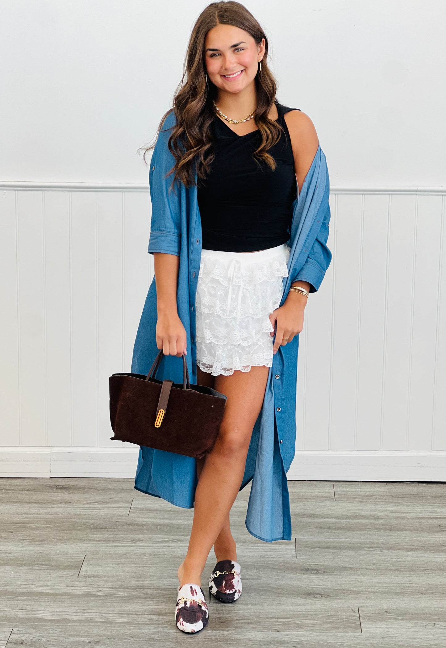 Blue Denim Midi Shirt Dress (Reg.)