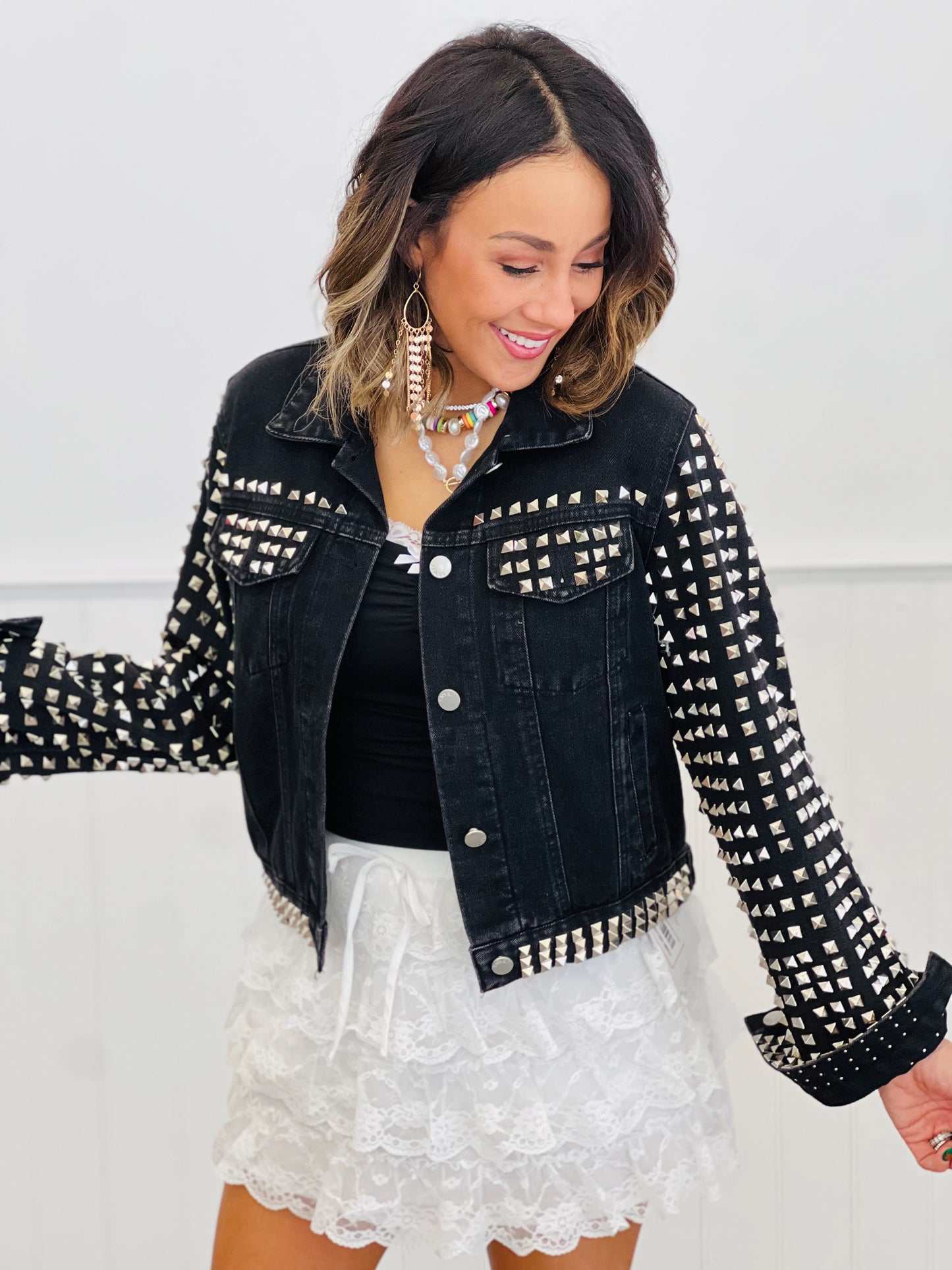 White Lace Scallop Ruffle Skort (Reg.)