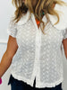 Floral Embroidered Peter Pan Collar Blouse (Reg.)