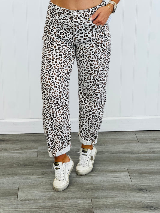 Risen Cream Wild About You Cuffed Barrel Jeans (Reg & Plus)