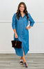 Blue Denim Midi Shirt Dress (Reg.)