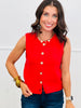 Button Up Vest Top (Reg.)-2 Colors