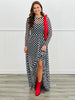 Black Checkered Mesh Maxi Dress (Reg & Plus)