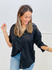 Black Kathryn Classic Button Down Up (Reg. & Plus)