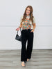 Black Stripe Detail Pocket Pants (Reg.)