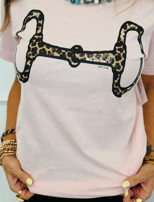 Pink Leopard Horse Bit Tee (Reg. and Plus)