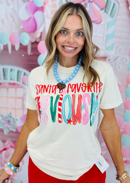 Santa's Favorite Obviously Tee (Reg. and Plus)