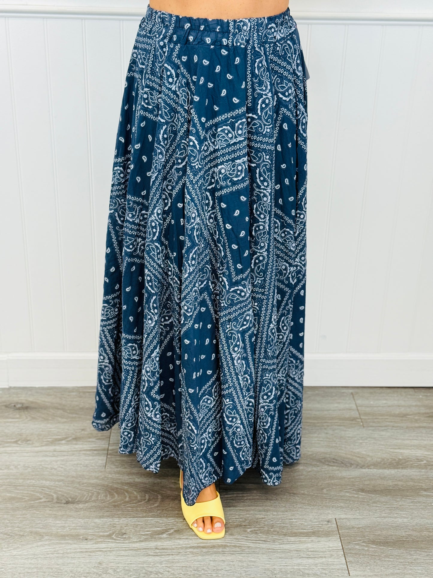Navy Bandana Maxi Skirt (OS)