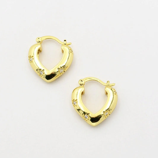 TJ - The Dome Star Gold Hoop Earrings