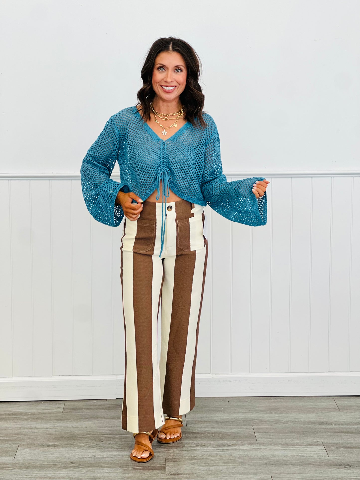 Brown Colette Bold Stripe Pants (Reg.)