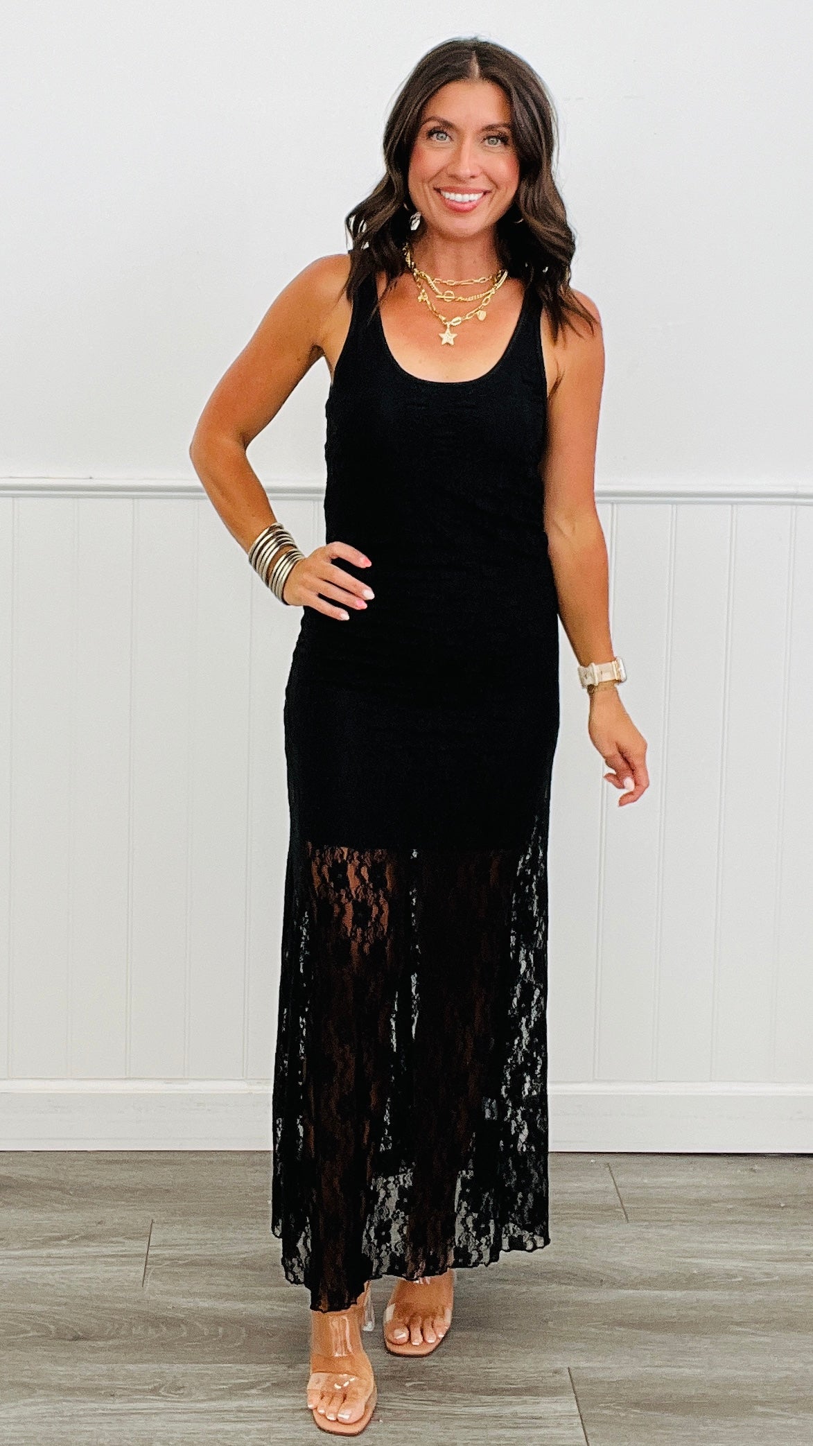 Leely Lace Midi Dress (One Size & Plus)- 3 Colors