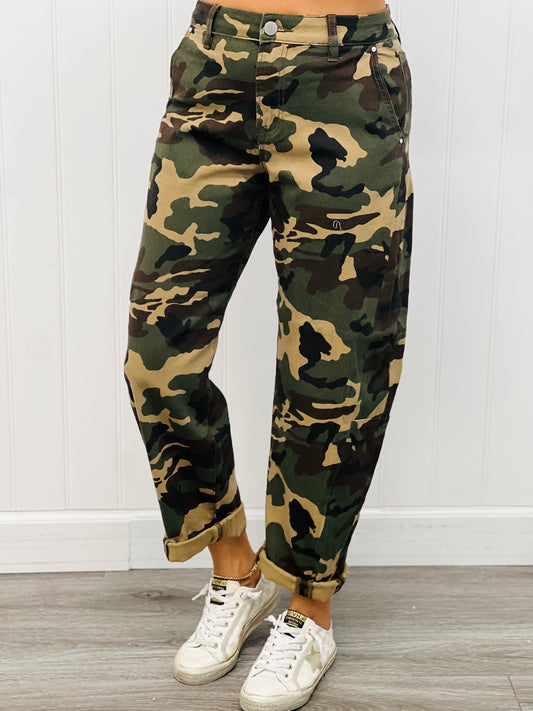 Risen Camo Into The Wild Roll Up Barrel Jeans (Reg & Plus)