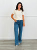 Risen Dark Tied Up In Style Tiny Bow Embroidered Jeans (Reg & Plus)