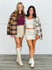 Brushed Plaid Faux Fur Lined Shacket (Reg.)-2 Colors