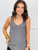 Silver/Black Subtly Sparkly Tank Top (Reg. & Plus)