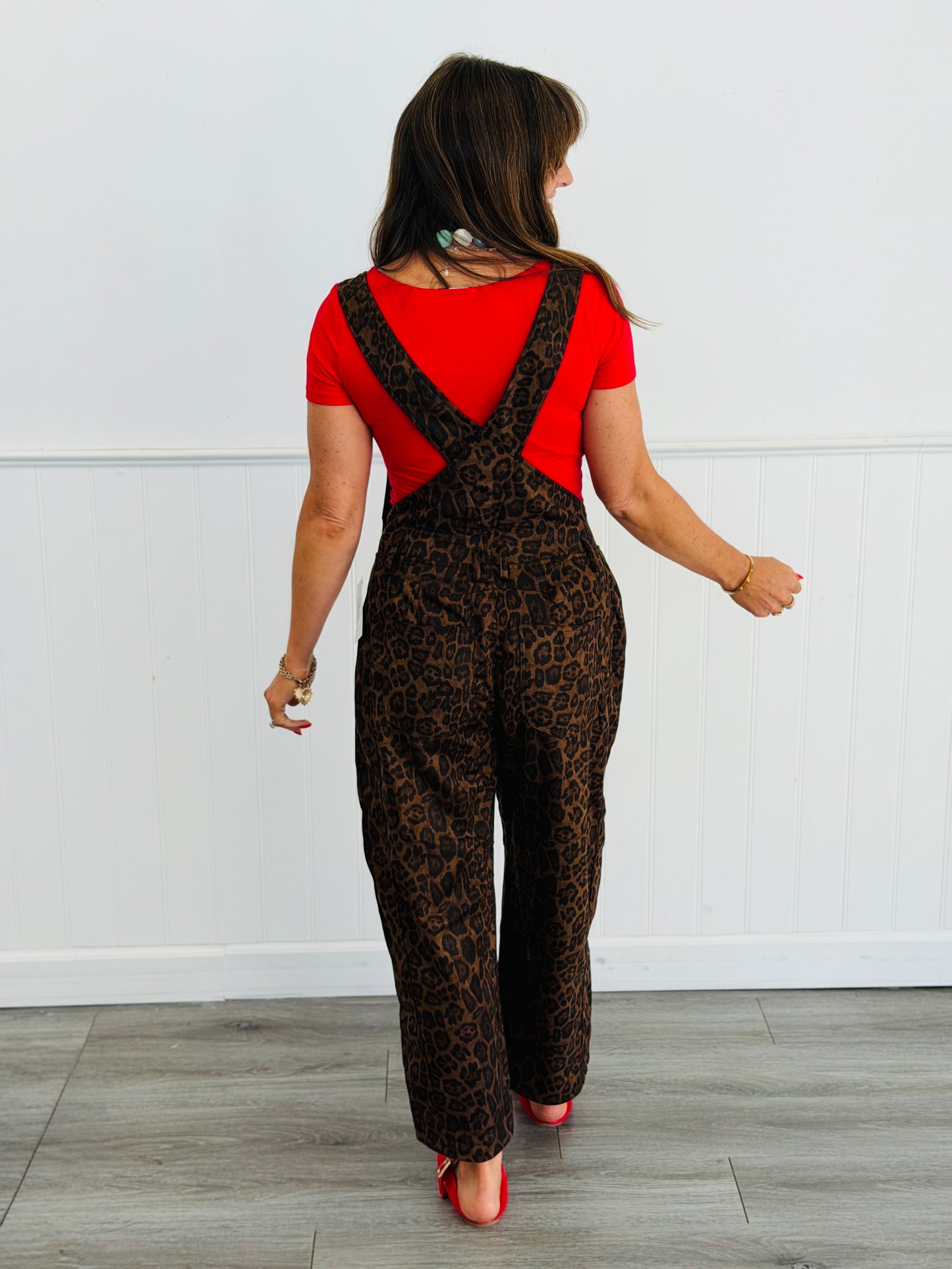 Leopard Print Jumpsuit (Reg. and Plus)