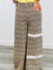 POL Leopard Print Double Gauze Patch Pants (Reg.)