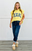 Yellow Oversized Texas Graphic Sweatshirt (Reg.)