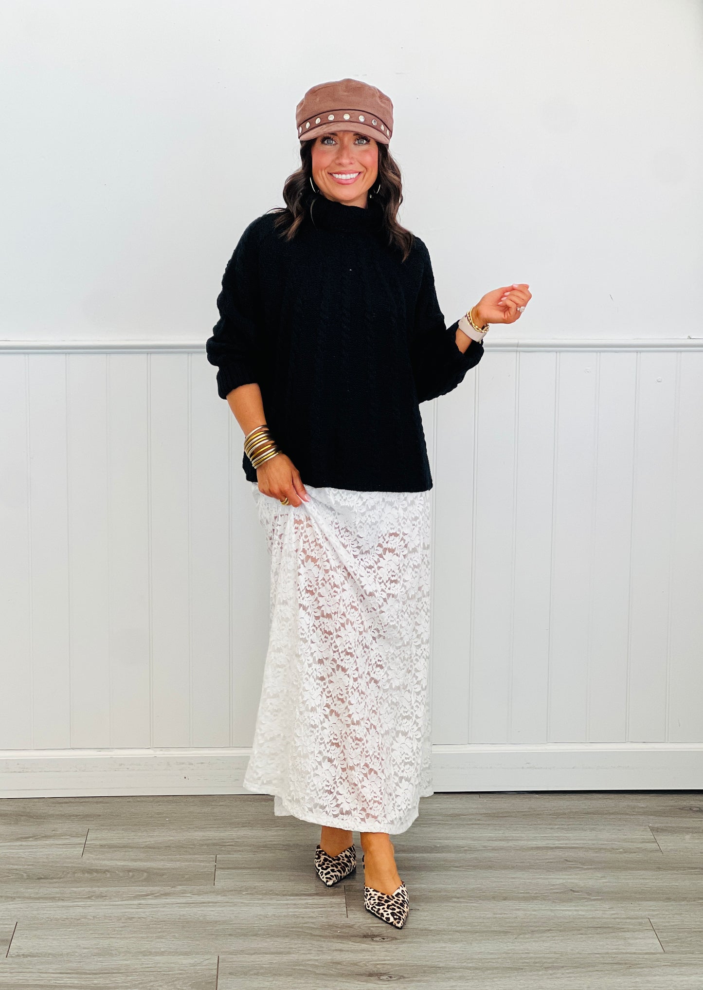 Textured Turtleneck Sweater Top (Reg & Plus)-3 Colors