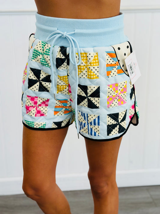 Quilted Kaleidoscope Shorts (Reg.)
