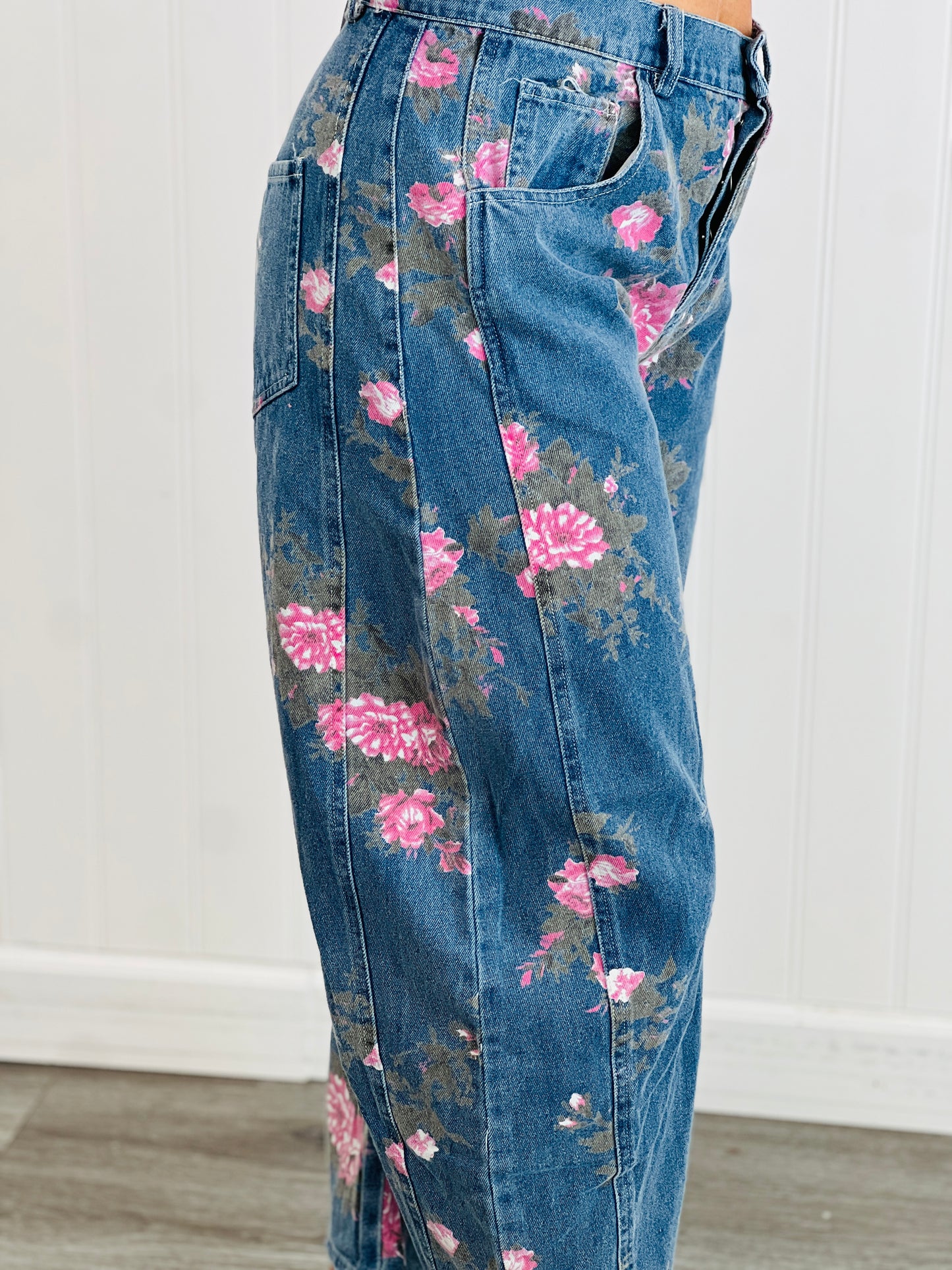 Denim Blossom Barrel Pants (Reg.)