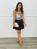Black/White Polka Dot Layered Mini Skort (Reg.)