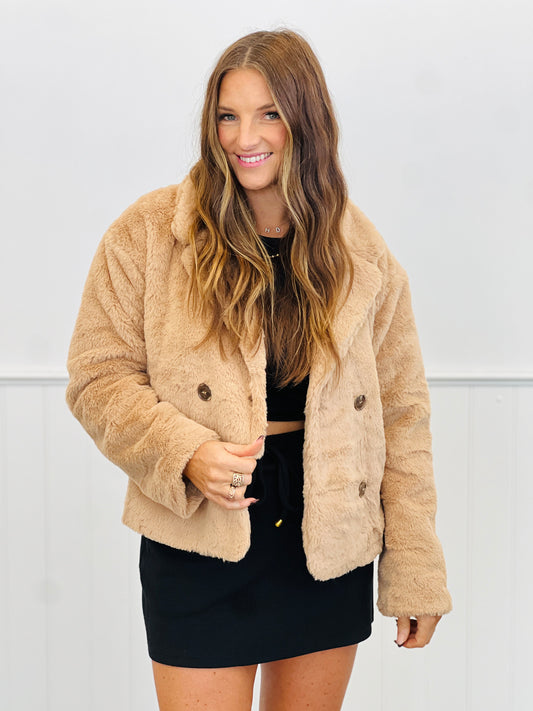 Latte Faux Fur Jacket (Reg.)