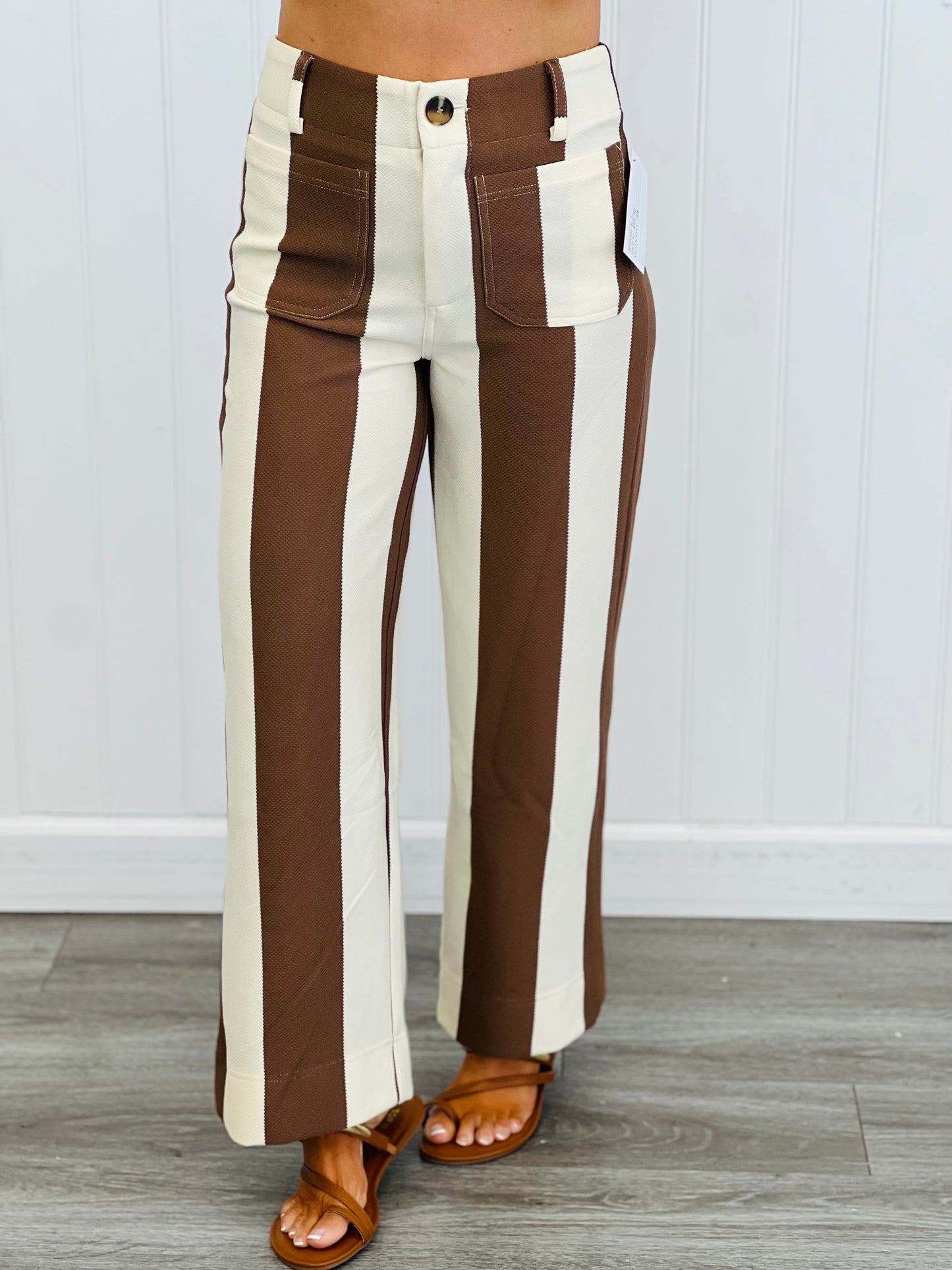 Brown Colette Bold Stripe Pants (Reg.)